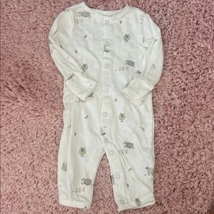 Adorable Sheep Print Baby Onesie